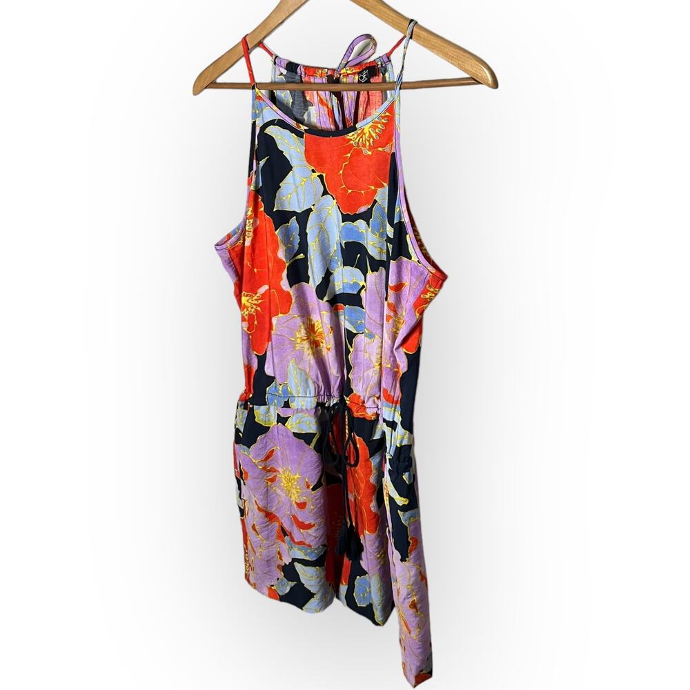 Ann Taylor Loft Women's Multicolor Floral Full Bloom Romper Size Medium Petite - Picture 9 of 15